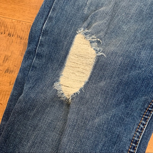 Etcetera Dark Blue Distressed Skinny Jeans - Size 8 (EUC) - Picture 4 of 8
